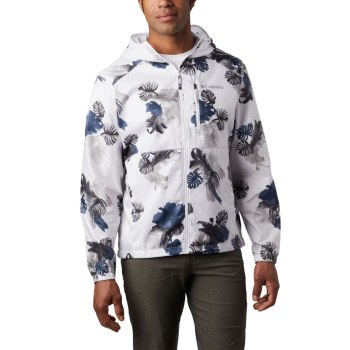 Columbia Flash Forward Windbreaker Print, Chamarras Blancos Para Hombre | 732154-YIF